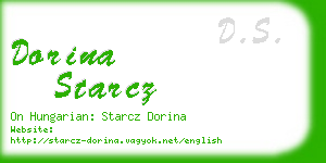 dorina starcz business card